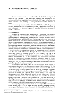 il liceo scientifico "g. galilei"