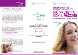 Più protetta con il vaccino - Salute Emilia-Romagna