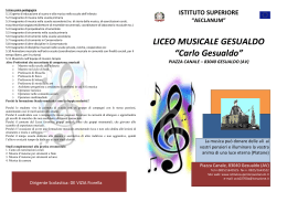 LICEO MUSICALE GESUALDO “Carlo Gesualdo”