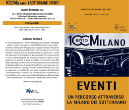 UN PERCORSO ATTRAVERSO LA MILANO DEI SOTTERRANEI I