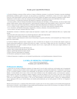 LAUREA IN MEDICINA VETERINARIA Ordinamento didattico