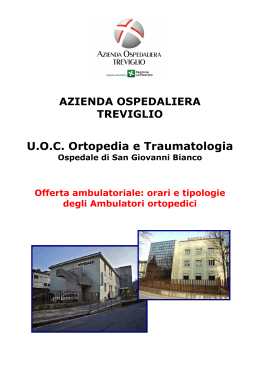 la brochure - Azienda Ospedaliera Treviglio