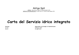 Carta del Servizio idrico integrato