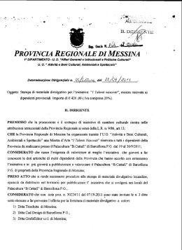 nq=l Gen.le PROWNCIA REGIONALE DI MESSINA