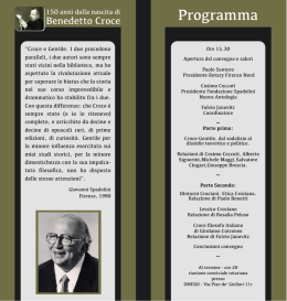 Benedetto Croce - Sezione di Filosofia