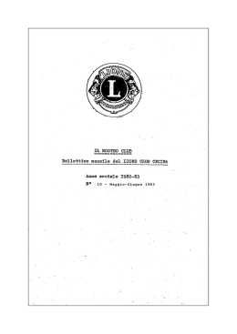 Notiziario n&deg; 10 - Maggio/Giugno 1983