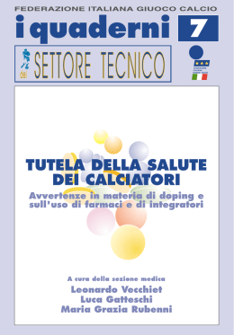 Tutela della salute dei calciatori - Settore Tecnico