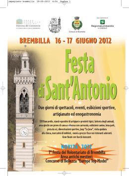 Opuscolo Festa Sant`Antonio - La Porta della Val Brembana