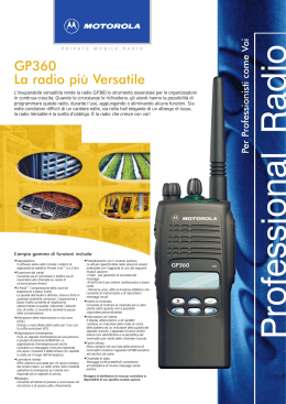 GP360 La radio più Versatile