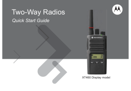 Two-Way Radios Quick Start Guide (P/N