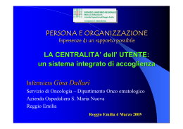 Presentazione - Azienda Ospedaliera di Reggio Emilia