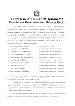 Commissione Esami Avvocato -- Sessione 2012