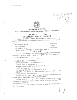 Sentenza Tribunale di Napoli 539/2013