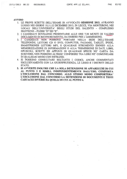 le prove scritte dell`esame di avvocato sessione 2013, avranno