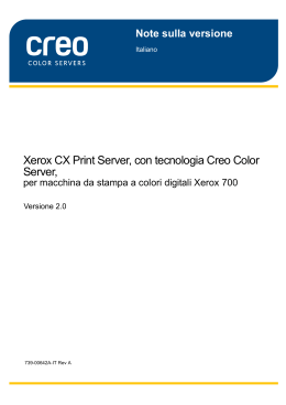 Xerox CX Print Server, con tecnologia Creo Color Server,