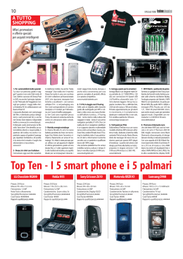 Top Ten - I 5 smart phone ei 5 palmari