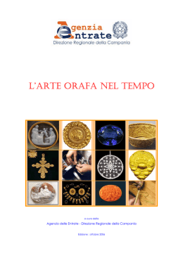 L`arte orafa nel tempo: l`opuscolo per Tar&igrave; in