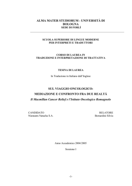 Tesina Laurea Triennale