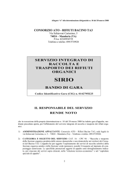 servizio integrato di raccolta e trasporto dei rifiuti