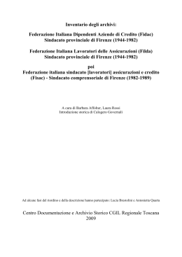 Inventario degli archivi: Federazione Italiana