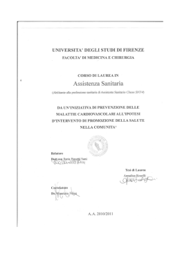 tesi annalisa roselli - Societ&agrave; della Salute di Firenze