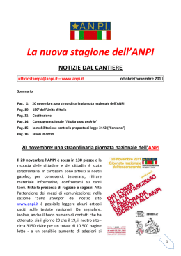 notizie dal cantiere