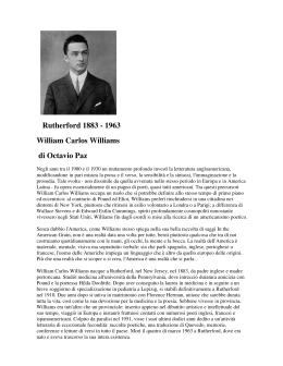William Carlos Williams. Bibliogafia e note di