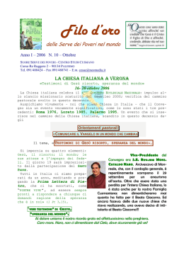 Ottobre - Suore Serve dei Poveri del Beato Giacomo Cusmano