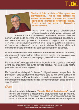 10 anni di Torneo Internazionale