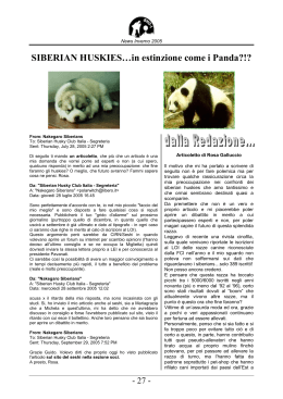 SIBERIAN HUSKIESâ¦in estinzione come i Panda?!?