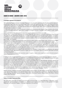 Diario di Bordo 2009-2010 - Studenti Consiglio Puglia