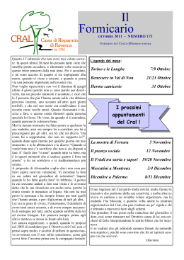 Il Formicario - CRAL - Cassa di Risparmio di Ravenna