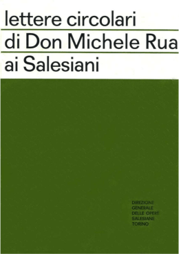 lettere circolari di Don Michele Rua ai Salesiani