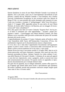 La maestra del Cardinale - Comunit&Atilde;&nbsp; Pastorale di Caronno