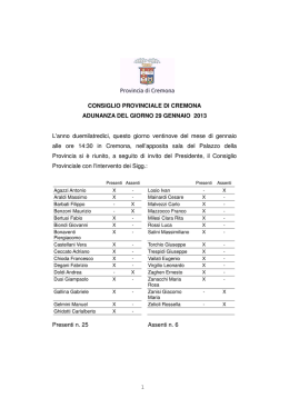 cp 29 gennaio 2013 - Provincia di Cremona