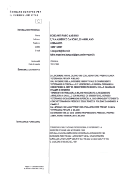 Curriculum - Guardia di Finanza