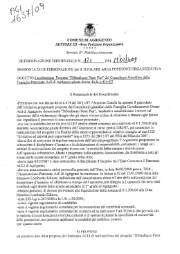 DETERMINAZIONE DIRIGENZIALE N