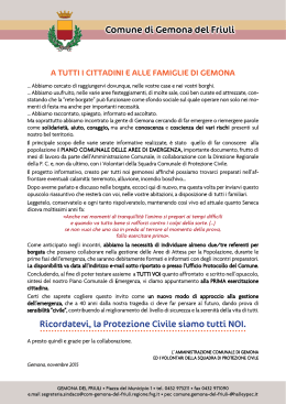 Presentazione Piano Comunale - Comune di Gemona del Friuli