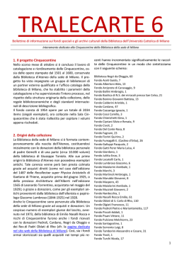 n. 6 del bollettino Tralecarte
