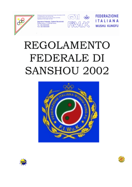 REGOLAMENTO FEDERALE DI SANSHOU 2002
