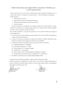 verbali consiglio direttivo 2014