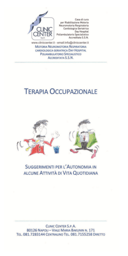 Guida utile Terapia Occupazionale