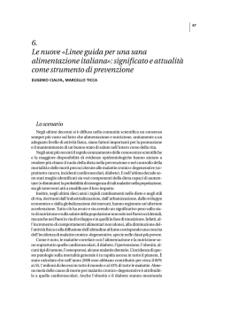linee guida per una sana alimentazione italiana