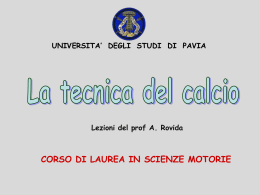 Tecnica di base - Università degli Studi di Pavia