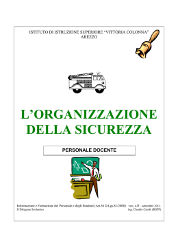 Organizzazione della scuola