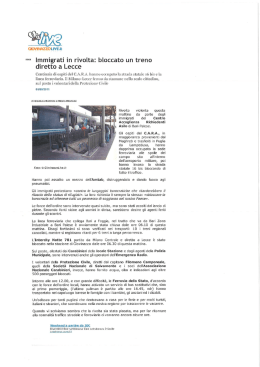 Immigrati in rivolta: bloccato un treno diretto a Lecce