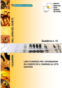 Linee di indirizzo per l`informazione del paziente ed il