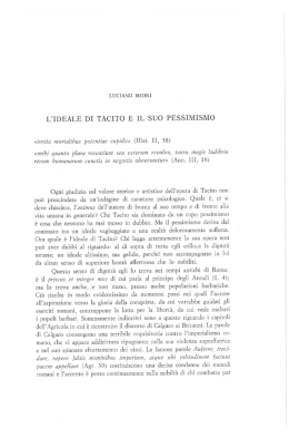L`IDEALE DI TACITO E IL SUO PESSIMISMO