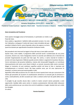 novembre 2 0 1 0 - Rotary Club Prato