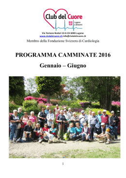 Opuscolo Camminate gennaio